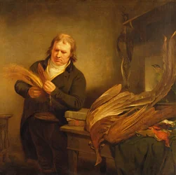 Ein Ornithologe, wahrscheinlich Mr. Thomson, Tier- und Vogelkundler des Leverian und British Museums, 1802